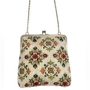 Fine Arts Vintage Beaded Tapestry Evening Bag